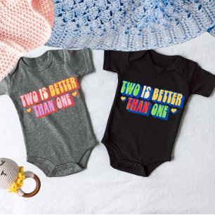 Two is better than one Twin Girl Baby Bodysuit