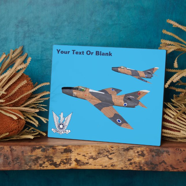 Two Israeli Super Mystères Plaque (Side)