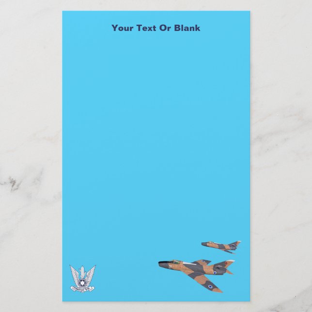 Two Israeli Super Mystères Stationery (Front)