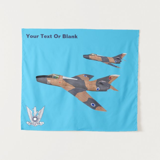 Two Israeli Super Mystères Tapestry (Front (Horizontal))