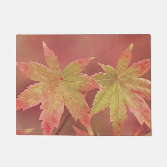 Two Japanese Maple Leaves Doormat (Front)