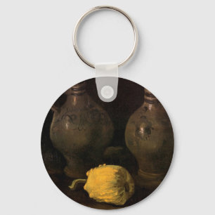 Two Jars and Two Pumpkins by Vincent van Gogh Keychain