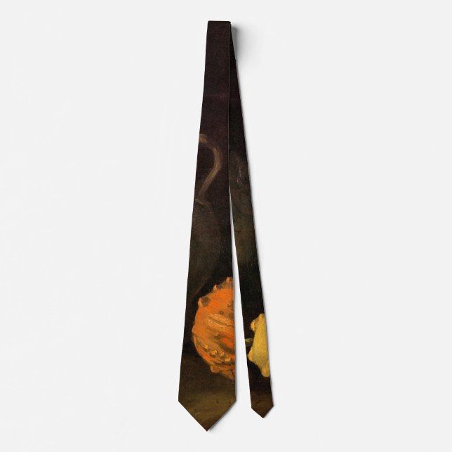 Two Jars and Two Pumpkins by Vincent van Gogh Tie (Front)