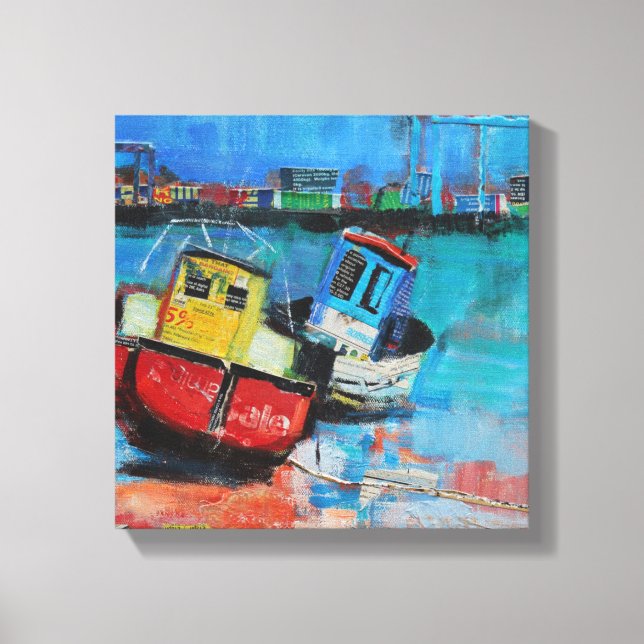 Two Jolly Fishing Boats 2012 Canvas Print (Front)