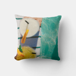 Two juice cups throw pillow