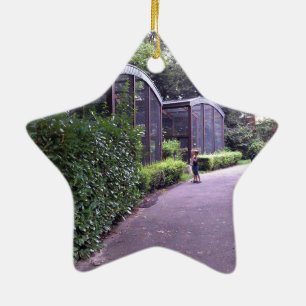 two kids in park ceramic ornament