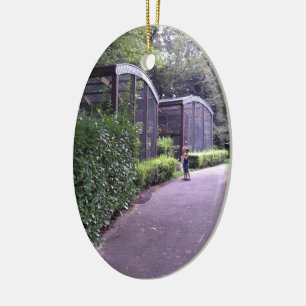 two kids in park ceramic ornament