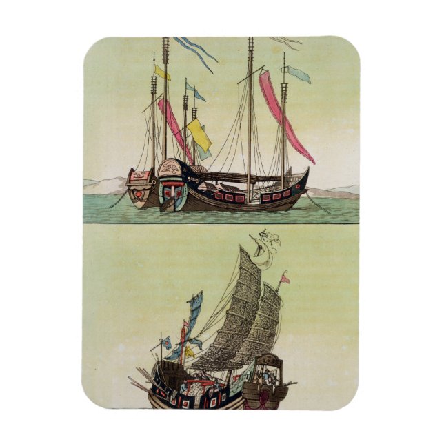 Two kinds of Chinese Junk, illustration from 'Le C Magnet (Vertical)