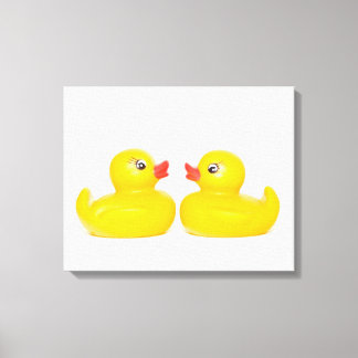 Two Kissing Ducks Canvas Print