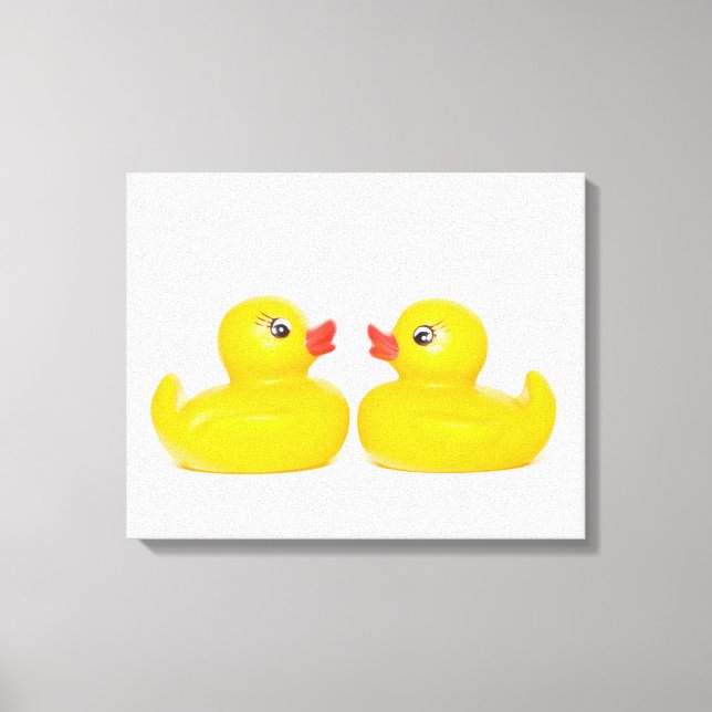 Two Kissing Ducks Canvas Print (Front)