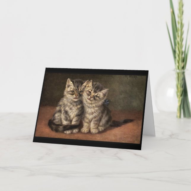 Two kittens. Boy, girl. Love, anniversary Card (Front)