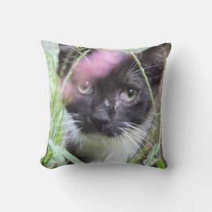 Two Kittens, One Pillow -Cat Lovers Throw Pillow