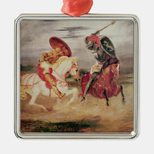 Two Knights Fighting in a Landscape, c.1824 Metal Ornament
