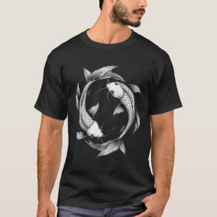 Two Koi Fish Swimming in Yin Yang Formation T-Shirt