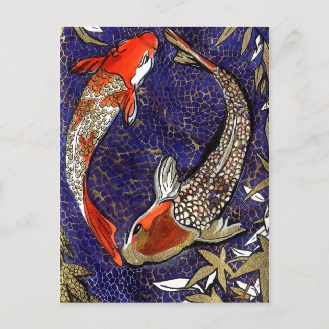 two koi postcard (Front)