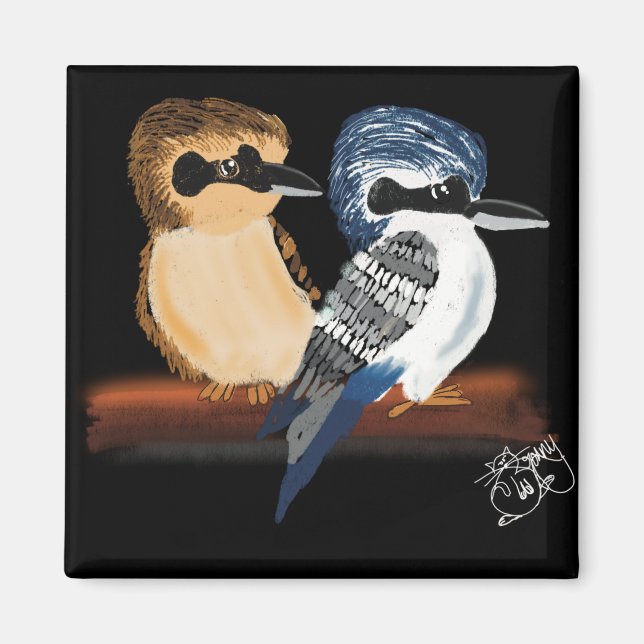 Two Kookaburra Magnet  (Front)