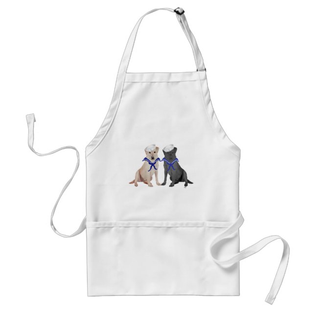 Two  Labrador Retrievers Standard Apron (Front)