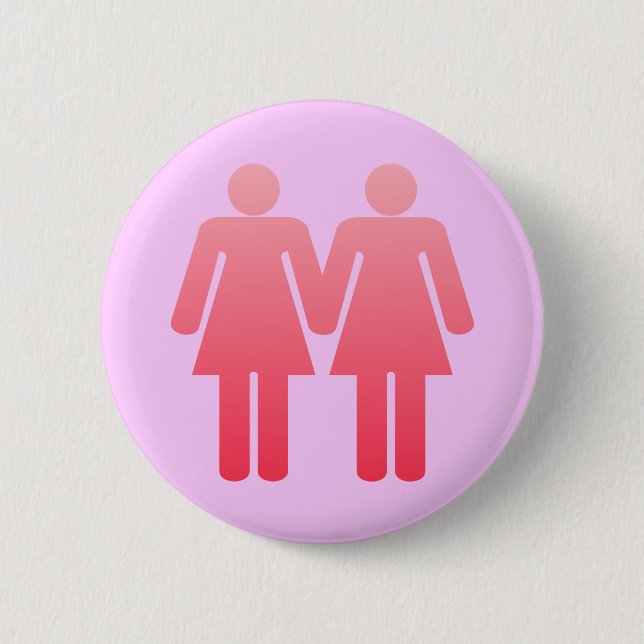 Two Ladies 2 Inch Round Button (Front)