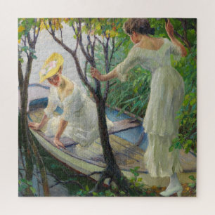 Two Ladies in a Boat   Edward Cucuel Jigsaw Puzzle
