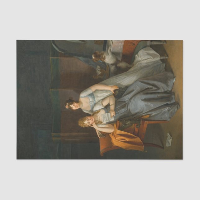 Two Ladies in an Interior by Marguerite Gerard Tissue Paper (Front)