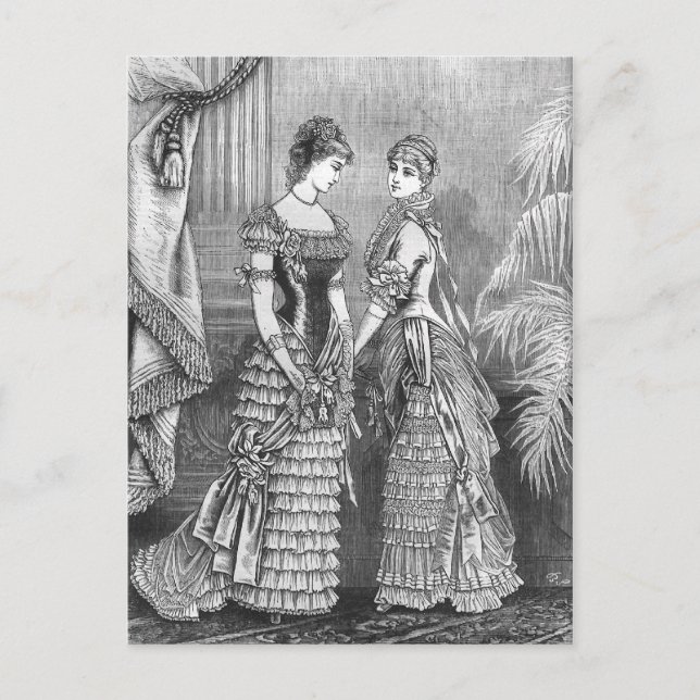 "Two Ladies in Evening Dress" Postcard (Front)