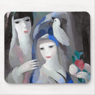 Two Lady and Dove, Marie Laurencin Mouse Pad