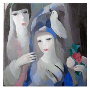 Two Lady and Dove, Marie Laurencin Tile