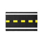 Two Lane Road Area Rug (Black, White & Yellow)