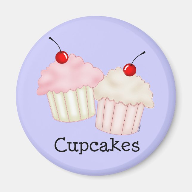 Two Large Cupcakes Magnet (Front)