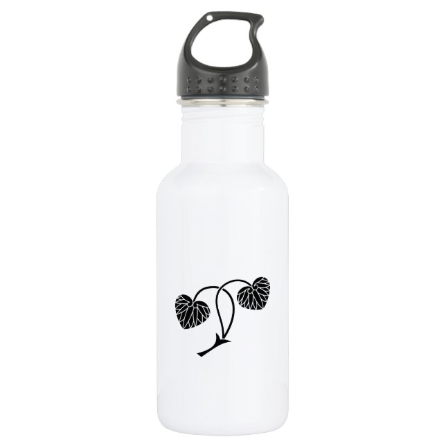 Two-leaf hollyhock 532 ml water bottle (Front)