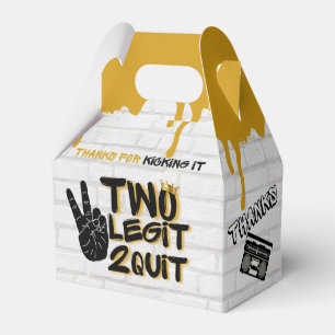 Two Legit Retro 90's Hip Hop 2nd Birthday Photo Favor Box