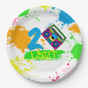 TWO LEGIT TO QUIT 2nd Birthday Colourful Paper Plate