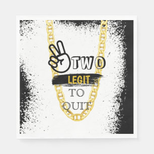 TWO LEGIT TO QUIT 2nd Birthday  Napkin