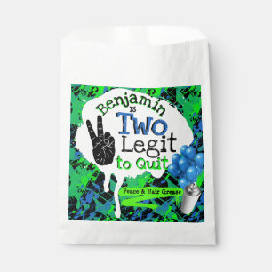 Two Legit to Quit   Retro Hip Hop Birthday Favour Bag