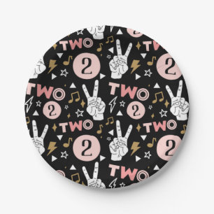 Two Legit to Quit Second Birthday Paper Plate