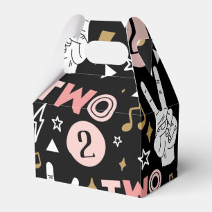 Two Legit to Quit Second Birthday Paper Plates Favor Box