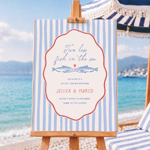 Two Less Fish In The Sea Bridal Shower Welcome Poster