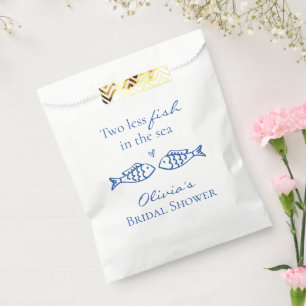 Two less fish in the sea coastal Bridal Shower Favour Bag