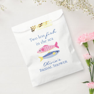 Two less fish in the sea coastal Bridal Shower Favour Bag