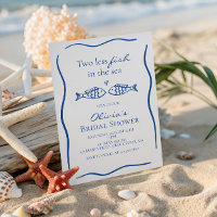 Two less fish in the sea coastal Bridal Shower