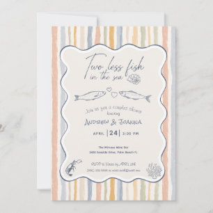 Two Less Fish In The Sea Couple Bridal Shower Invitation