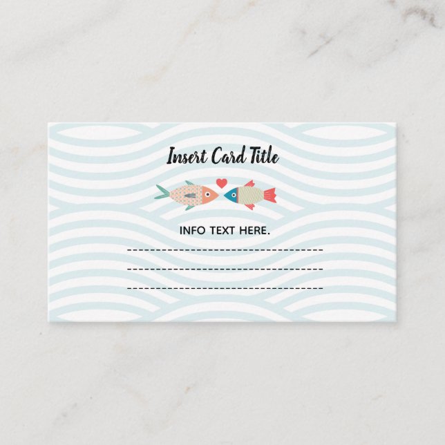 Two less fish in the sea insert card 1 (Front)
