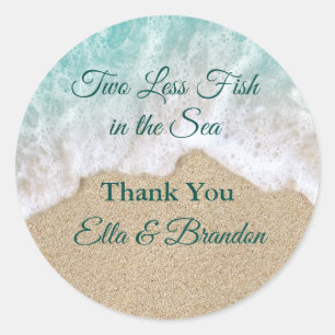 Two Less Fish in the Sea Thank You Classic Round Sticker
