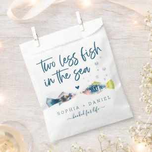 Two Less Fish In The Sea Wedding  Favour Bag