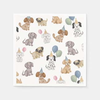 Two Let the Dogs Out Puppy Party Napkin