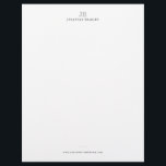 Two Letter Modern Minimalist Monogram Professional Letterhead<br><div class="desc">Two Letter Modern Minimalist Monogram Professional Letterhead</div>