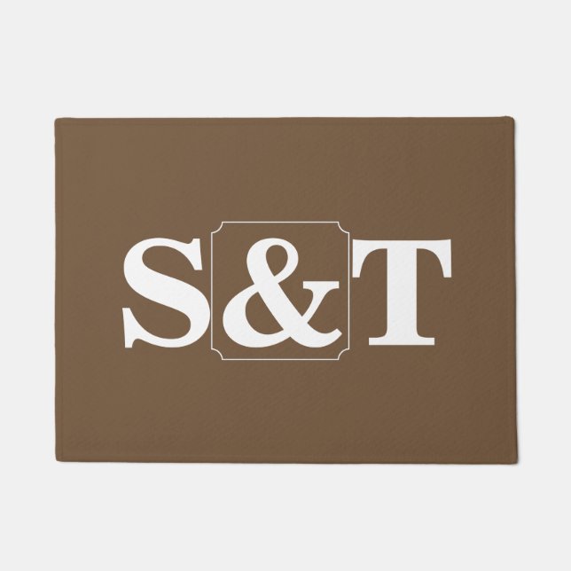 Two Letter Monogram Doormat (Front)
