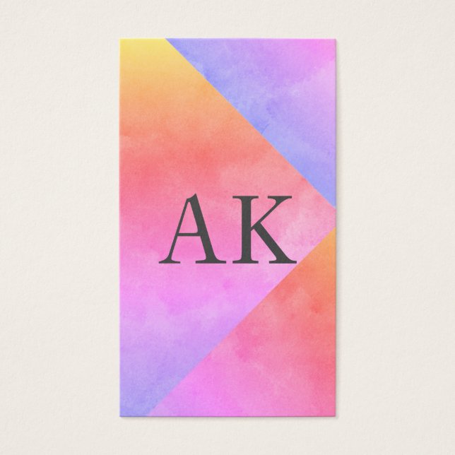 Two Letter Monogram Vibrant Colours (Front)