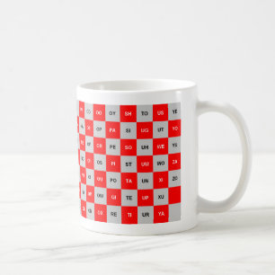Two Letter Words  mug Red and Grey Intrl. version