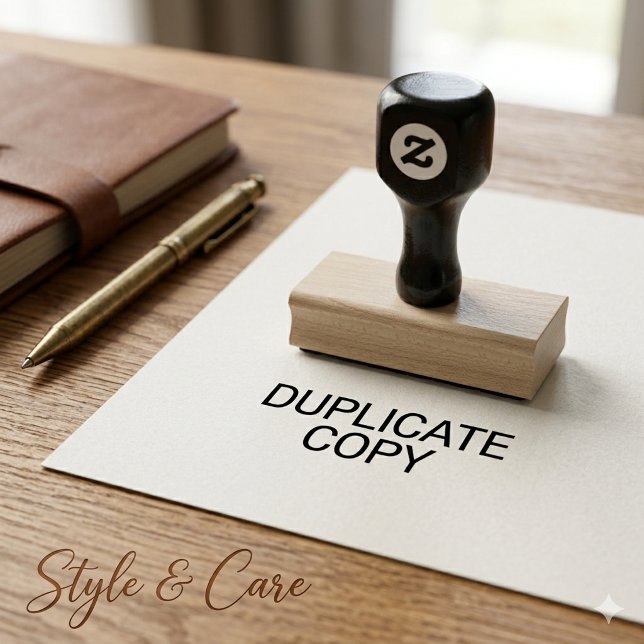 Two Line DUPLICATE COPY Personalized Rubber Stamp (Two Line DUPLICATE COPY Personalized Rubber Stamp)